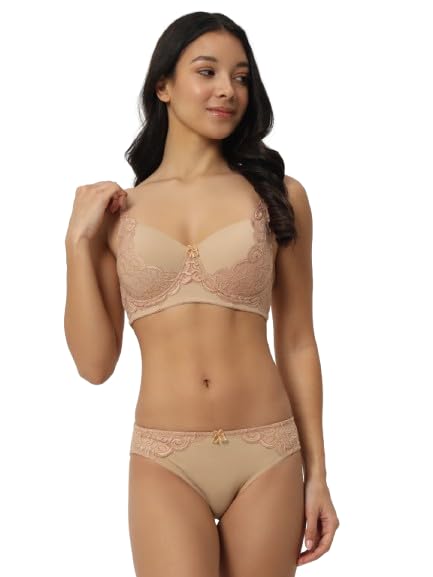 Image of Full Coverage Comfortable Wireless Padded Bra and Hot Panty Set for Women's and Girls