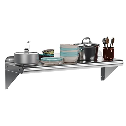 KYBOLT Stainless Steel Shelf with Backplash, [NSF Certified] 12" W*36" L Shelf for Hanging Pots, Pans in Home Kitchen, Restaurant & Laundry Room by KYBOLT - Used condition - US$60.10