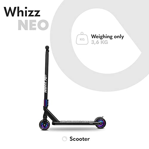 LIONELO Trottinette WHIZZ, roulements à Billes ABEC-9, Plateau en Aluminium, système de Compression HIC, Roues de 110 mm, Guidon Large en T, Frein Flex Fender MN Steel - Design Unique - Image 3