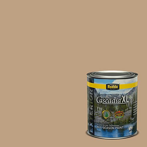 Rodda Paint CASCADIA XL Exterior Velvet Paint & Primer in One, Quart, Tailored Tan
