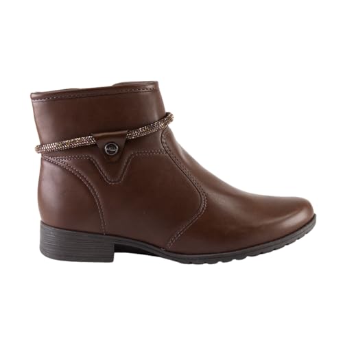 Bota Coturno Feminina Dakota Original Cano Curto Zíper Tratorada Conforto Inverno (Café, Padrão, BR, Adulto, Numérico, 35)