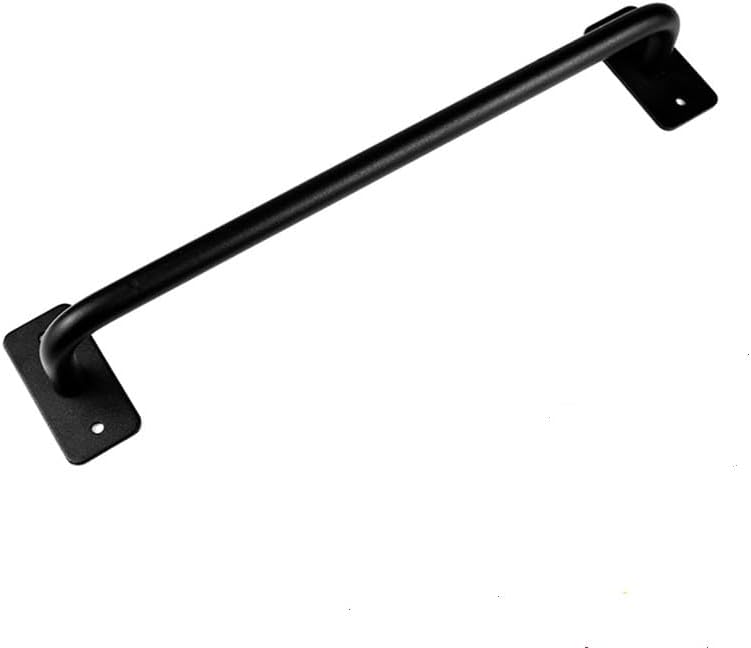 SUYA 285mm Rustic Sliding Barn Door Handle Pull Heavy Duty Solid Carbon Steel Door Pull Handle for Gates Garage Shed,Exterior and Interior use,Black(2PCS)