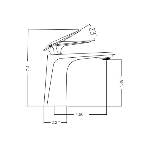 Robinet de salle de bain moderne pour rénovation de vasque noir mat laiton