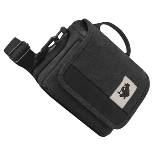 Bolsa para cámara de lona negra acolchada con correa de hombro para equipos Mirrorless y DSLR