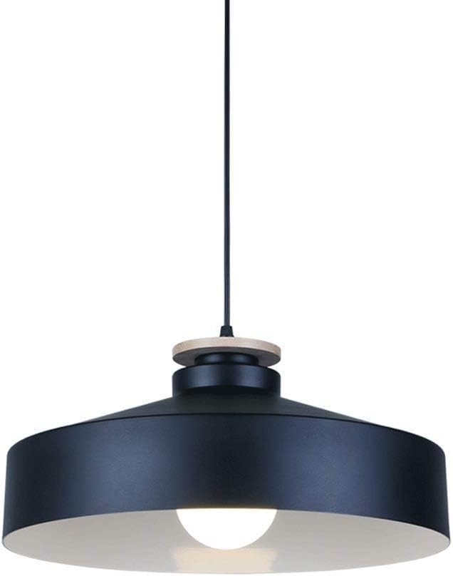 Lustre salon moderne avec abat-jour en métal noir pour un éclairage suspendu industriel