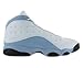 NIKE Air Jordan 13 Retro Blue Grey Men' Shoes (414571-170, White/Blue Grey/Black/Yellow Ochre) Size 9.5
