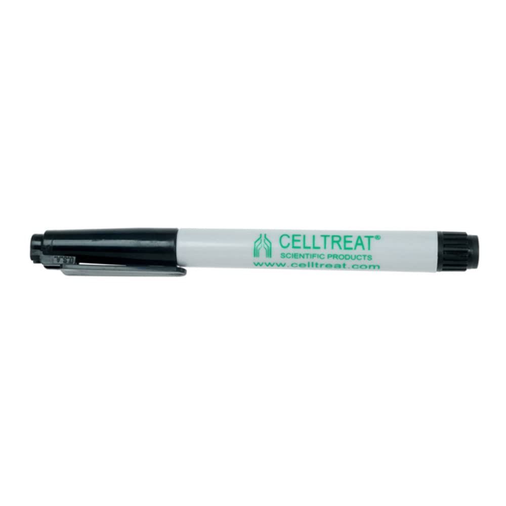 Celltreat 229407 Tube Marker, schnell trocknend, schwarze Tinte (5 Stück)