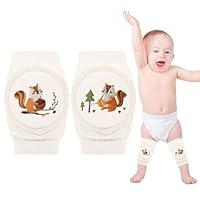 FAINCA Knieschützer Kinder, Knieschoner Kinder Eichhörnchenmuste, Mesh Atmungsaktive Knieschoner Baby, Knieschoner Krabbeln, Antirutsch Knieschoner, für Babys von 0-3 Jahren