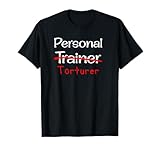 Workout & Gym Wear Camiseta de gimnasio divertida de Torturer Personal Trainer Camiseta Hombre S Black