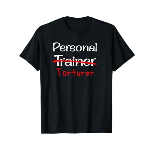 Workout & Gym Wear Camiseta de gimnasio divertida de Torturer Personal Trainer Camiseta Hombre S Black
