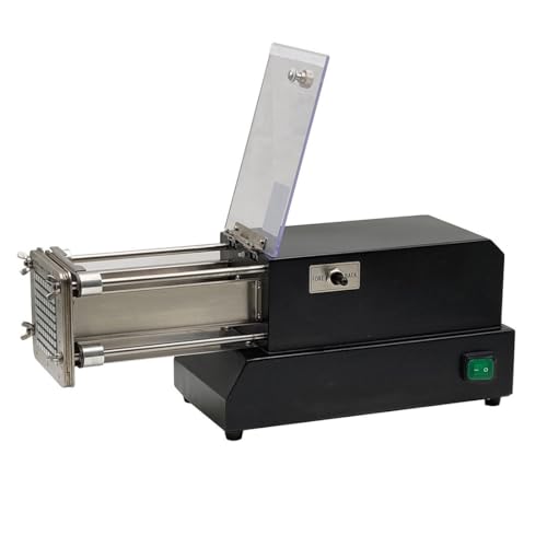 Cortador eléctrico de Patatas Fritas, Cortador eléctrico Profesional de Patatas Fritas, trituradora de Patatas de Acero Inoxidable con Cuchillas de 3 tamaños (Opcional), Ideal para
