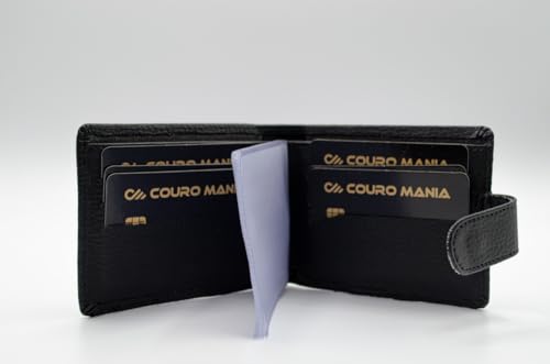 Kit Masculino Carteira e Cinto Social Dupla Face Especial Dia dos Pais (Kit Preto Carteira com Botão
