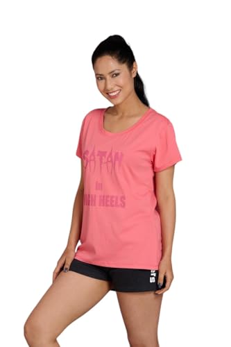 Image of Go Devil Women's Casual Printed Round Neck Oversized Stylish T Shirt