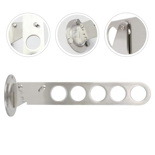 Perchero ajustable Zerodeko de acero inoxidable con 5 ganchos 7