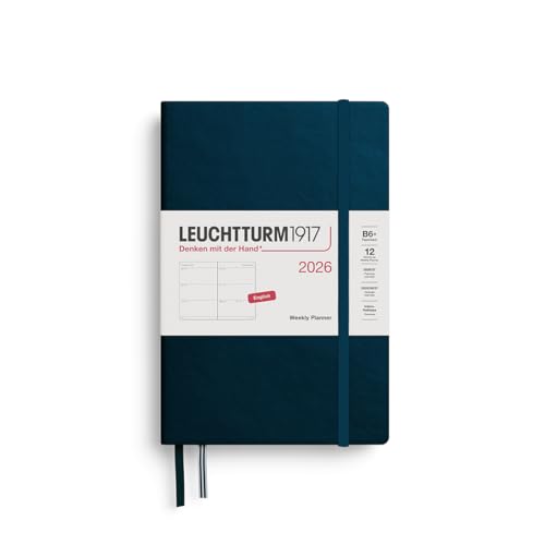 Leuchtturm1917 372720 Agenda Settimanale Paperback (B6+) 2026, Deep Sea, Inglese