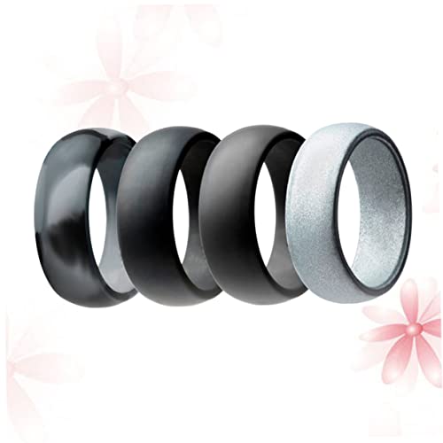 ibasenice 4pcs Silicona Unisex Gris y Negro miniatura 1