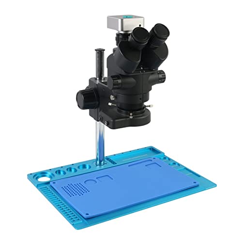 Microscope 7X - 45X Simul-Focal Trinocular Stereo Microscope USB 1080P 36MP 10.1