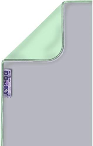 The Original Dooky Reversible Soft Durable Cotton Pram Stroller Cover, Menta e Grigio - Image 4