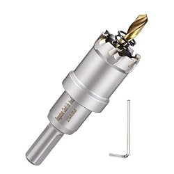 DTGN Tungsten Carbide Hole Saw 1-1/32″ 26mm Hole Cutter for Metal Silver | Cutting Tool Good for Thick Stainless Steel Sheet Iron Alloy