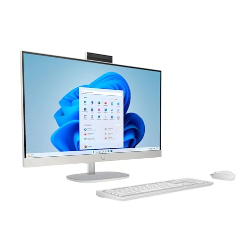 Image of HP All-in-One Touchscreen Desktop Computer - Windows 11 Pro, 27 inch FHD Anti-Glare LED Touch Display, Intel 12-Core Ultra-7 155U, Adjustable Height, Wi-Fi 6, FHD IR Camera, 32 GB DDR5 RAM | 2 TB SSD