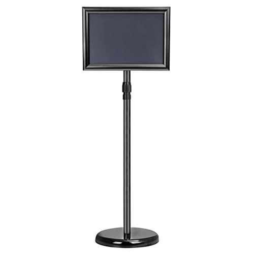 Support de signe réglable PATIKIL cadre de tableau A4 noir pour éviter les chutes d'affiches