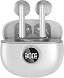 Drsaec Auriculares Inalambricos Bluetooth, 40H Cascos Inalambricos Bluetooth con 4 ENC Reducción de Ruido/Pantalla LED/USB-C/Control Táctil/IP7 Auriculares