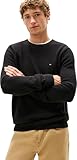 Tommy Hilfiger Herren Pullover Essential Structure Crew Neck Regular Fit, Schwarz (Black), M
