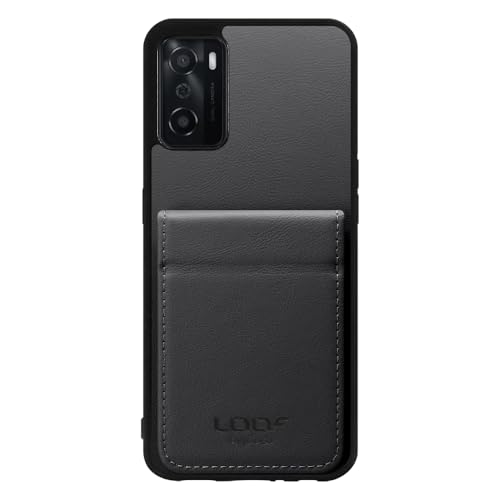 LOOF BASIC-SHELL SLIM CARD �{�v �J�[�h�z���_�[ �܂�ڃM�~�b�N �X�}�z�P�[�X for OPPO A55s 5G �p �P�[�X �J�o�[ �J�[�h���[ �w�� �X�g���b�v�z�[�� �J�[�h���� �V�F�� �w�ʎ��[ �J�[�h�P�[�X ���^ �X�^���h 