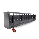 MOHOME Cassetta Postale Esterno Condominiale Made in Italy Antracite 12 Scompartimenti Com...
