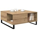 【Centre de table contemporain】 Cette table basse en bois d'ingénierie fait un superbe point central dans ton salon. Son design moderne avec des pieds en acier est parfait pour les petits espaces ou les maisons plus grandes. Comme point focal pratique, elle offre un espace pour poser boissons, magazines et décorations, combinant fonctionnalité et style dans un cadre simple. Mots clés : table basse, table de salon.