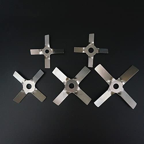 Pale d'agitation inox hélice de laboratoire durable à quatre pales push up 6mm