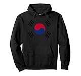 Retro Vintage Distressed South Korea Korean Taegeuk Flag Pullover Hoodie