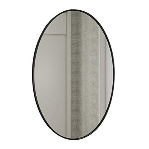 Espejo de Vidrio Ovalado para baño Espejo de Vidrio Grande para Espejo 50x70cm Diseño Elegante Simple para entradas, baños, Salas de Estar