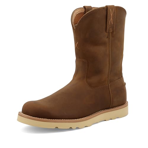 Image of Twisted X Men's 10 inch Pull On Soft Round Toe Wedge Sole Work Boot