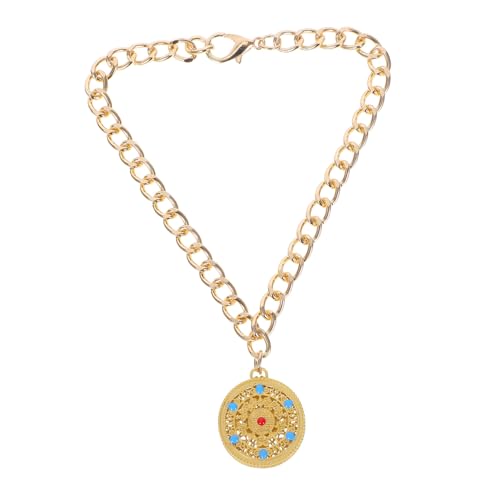 FONDOTIN Pet Necklace Custom Pet Necklace Metal Longevity Lock Pendant Chinese Style Adjustable