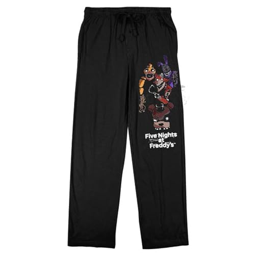 Five Nights at Freddy's Group Shot Adult Black Sleep Pajama Pants