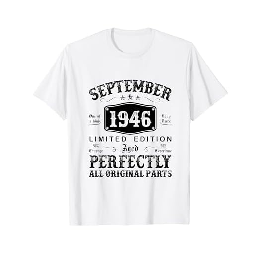 Regalo 78 Años Cumpleaños Hombre Original Septiembre 1946 Camiseta