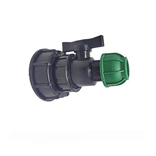 Adaptateur réservoir IBC S60X6 avec valve à bille de 32 mm pour tuyau de jardin