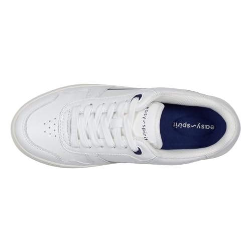 Easy Spirit Women's Onyx Sneaker, White Navy, 7.52