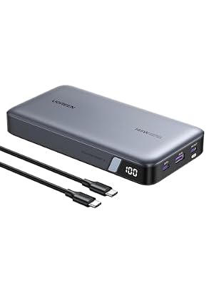 UGREEN Power Bank 25,000mAh 145W Laptop Portable Charger, Nexode 3-Port USB C PD Battery Pack, for MacBook Pro/Air, Dell XPS, iPhone 17/16/15/14, Galaxy S26 Steam Deck, iPad, and More