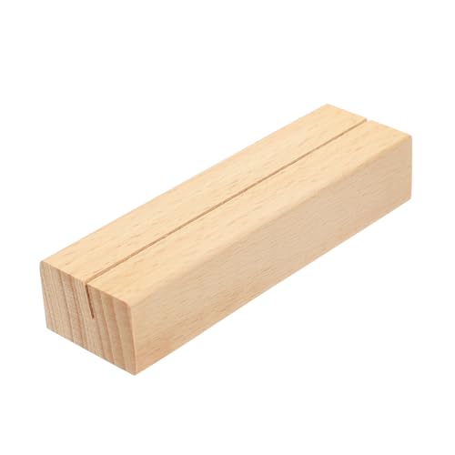 ULTECHNOVO 6Pcs Wooden Cards Display Base Stand Stylish Postcard Holder for Home Office and Restaurant Decor for Cards Calendars and Crafts