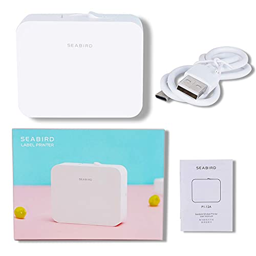 Label Maker Machine with Tape, Wireless Bluetooth Handheld Labels Printer Portable Embossing Labeler Sticker Machine with Different Fonts Tape for Jar, Storage, Compatible with iPhone, Android