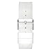 GUESS Men Stainless Steel Quartz Watch with Plastic Strap, White, 24 (Model: GW0203G1), Clear/Silver/Clear