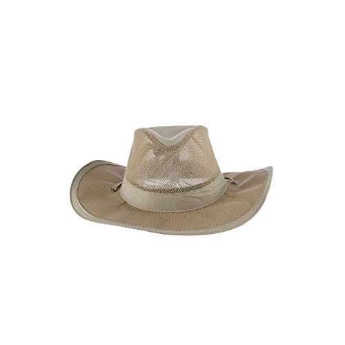Dorfman Pacific Co. Men's Mesh Safari Hat, Khaki,...