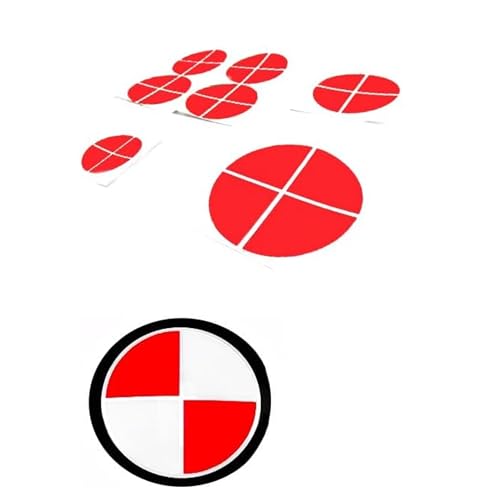 Atlas Auto Sports - Compatible with BMW - Matte Red Sticker Overlay Emblem Decal Vinyl Wrap Cover Sheet Logo Badge Roundel