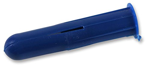 DURATOOL Wall Plugs 10mm x 44mm - Blue Nylon Fixings for Screws 5.5-6.3mm, 100 Pack (EXP5)