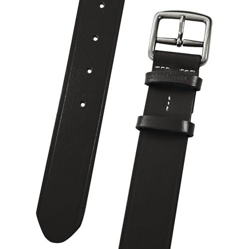 Eddie Bauer Women's Casual Leather Belts with Durable Metal Buckle, Double Keeper - Black, Large4