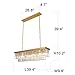 MEELIGHTING L39.4 W10.2 Gold Rectangle Modern Crystal Chandeliers Lighting Pendant Ceiling Lights Fixture Lamp for Dining Living Room