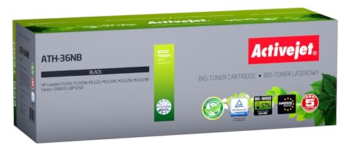 Activejet Bio ATH-36NB Toner pour imprimantes HP Canon Remplacement HP 36A CB436A Canon CRG-713 ; Supreme ; 2000 Pages ; Noir.