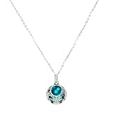 Bottled Up Designs Handmade Vintage Lace Necklace, Recycled Vintage Bottle Glass, Sterling Silver, Eco Friendly, Made in USA, Birthday Gifts, Mothers Day, Women, Anniversary (Mason Jar (Aqua))